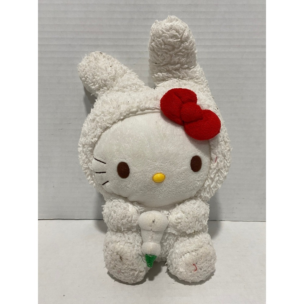 Sanrio Hello Kitty Plush Bunny Suit Sherpa Red Bow 2010 Nakajima USA